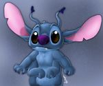  2012 4_arms 4_fingers alien antennae big_ears blue_claws blue_fur brown_eyes chest_tuft claws digital_drawing_(artwork) digital_media_(artwork) dipstick_antennae disney experiment_(species) fangs fluffy fur grey_background head_tuft lilo_and_stitch looking_at_viewer metallicumbrage multi_arm multi_limb nose_wrinkle notched_ear purple_nose signature simple_background solo stitch textured_background tuft 