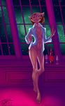  1girl breasts brown_hair captain_amelia cat cat_ears disney lipstick looking_at_viewer mole pussy see-through_shirt see_through_clothes short_hair smile solo space treasure_planet 