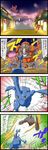  comic commentary_request gen_2_pokemon gen_4_pokemon heracross highres noel_(noel-gunso) oni pokemon rhyperior translated 