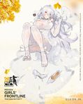  bear_hair_ornament bouquet breasts bridal_veil chinese dress flower ginkgo ginkgo_leaf girls_frontline gloves hair_ornament high_heels highres jewelry kishiyo korean large_breasts leaf long_hair looking_at_viewer official_art pk_(girls_frontline) red_eyes ring silver_hair thighhighs torn_clothes torn_legwear veil wedding_dress wedding_ring white_gloves 