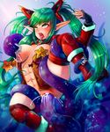  abs anal anal_penetration bound breasts clothed clothing cum cum_in_pussy cum_inside cum_leaking double_penetration elf female fucked_silly green_eyes green_hair hair humanoid konekonoarashi nipple_suck not_furry open_mouth open_shirt penetration pointy_ears restrained saliva spread_legs spreading sucking suckling tentacles vaginal vaginal_penetration 