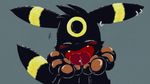  anthro blush eeveelution male nintendo open_mouth paws piercing pok&eacute;mon suggestive tongue tongue_out umbreon video_games いぬまるねこちよ ねこちよ 