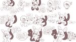  ... ambiguous_gender animatronic anthro avian bib bird bow_tie breasts bubble_kitten17 canine chica_(fnaf) chicken dialogue english_text exposed_endoskeleton female five_nights_at_freddy&#039;s five_nights_at_freddy&#039;s_2 fox fur group machine mammal mangle_(fnaf) monochrome robot smile teeth text video_games 
