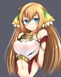  ar_nosurge bare_shoulders blonde_hair blue_eyes blush breasts choker headgear highres ionasal_kkll_preciel large_breasts long_hair looking_at_viewer navel sleeveless solo surge_concerto tylwing 