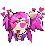  1girl :3 alternate_costume alternate_hair_color alternate_hairstyle choker heart_eyes league_of_legends luxanna_crownguard magical_girl pink_hair ribbon solo star_guardian_lux tiara twintails 