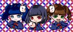  3girls babymetal bow character_request long_hair lsize multiple_girls tagme 