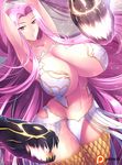  1girl breasts fate/grand_order fate_(series) haganef huge_breasts pixiv_manga_sample purple_hair smile 
