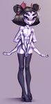  alternate_form breasts clothed clothing female full-length_portrait hair happy muffet multi_arm multi_limb navel nipples partially_clothed portrait small_breasts smile undertale video_games 