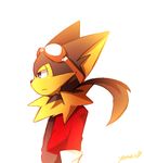  anthro canine clothed clothing eyewear fur goggles guntz klonoa_(series) male mammal simple_background solo video_games yamatoooooo 