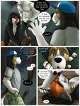  anthro canine comic dog english_text fox fur hair jailbird male mammal text 