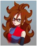  1_girl android_21 artist_request dragon_ball dragon_ball_fighterz dragonball_z earrings fanart glasses red_hair tagme 