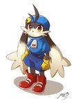  anthro cat clothing feline fur hat klonoa klonoa_(series) lagomorph male mammal rabbit simple_background solo video_games yamatoooooo young 赤マフラー大和 