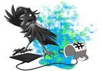  ambiguous_gender avian beak bird black_feathers brown_eyes corvid crow digital_media_(artwork) feathered_wings feathers feral jackrow solo wings 