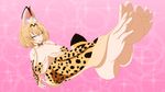  1girl animal_ears areola_slip arm_warmers barefoot blonde_hair blush breasts feet kemono_friends large_breasts leg_warmers looking_at_viewer open_mouth pov pov_feet serval_(kemono_friends) short_hair soles tail toes torn_bra yellow_eyes 