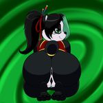  2017 anus bear big_butt butt female green_eyes jade_brewpaw lonbluewolf looking_at_viewer looking_back mammal panda pandaren pussy solo video_games warcraft 
