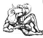  anthro avian balls bird eagle erection greyscale infernal-beggar knot male monochrome multi_knot muscular muscular_male pubes sketch solo 