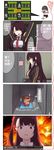  4koma comic food fourth_wall gameplay_mechanics girls_frontline haagen-dazs highres ice_cream long_hair necktie one_side_up purple_hair red_eyes speech_bubble translated wa2000_(girls_frontline) wide-eyed xiujia_yihuizi 