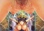  1boy 1girl animated blue_eyes bound breasts clitoris kamihime_project_r large_breasts nipples phoenix_(kamihime) rape restrained sex uncensored vaginal 