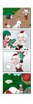  /\/\/\ 3girls 4koma =_= @_@ absurdres animal_ears carrying color_drain comic crying detached_sleeves flying_sweatdrops forest geta giving_up_the_ghost hat highres inubashiri_momiji kagiyama_hina kasodani_kyouko multiple_girls nature o_o person_on_back rakugaki-biyori saliva silent_comic skirt spoken_ellipsis spoken_object squiggle streaming_tears tears tengu-geta touhou tree wide_sleeves wolf_ears 