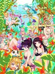  :d ahoge anklet antenna_hair aphrodite_(phantom_of_the_kill) arm_up arondight_(phantom_of_the_kill) barefoot bikini black_bikini black_hair blonde_hair blue_bikini brahmastra_(phantom_of_the_kill) breasts brown_eyes cleavage closed_eyes collarbone dark_skin dulyn durandal_(phantom_of_the_kill) eating eros_(phantom_of_the_kill) fang floating_hair flower food freikugel grey_shirt hair_between_eyes hair_flower hair_ornament hair_over_one_eye hat head_wreath hibiscus high_ponytail highres holding holding_food hood huge_breasts jewelry laevateinn_(phantom_of_the_kill) large_breasts long_hair long_legs looking_up luin_(phantom_of_the_kill) masamune_(phantom_of_the_kill) midriff mistilteinn_(phantom_of_the_kill) multiple_girls muramasa_(phantom_of_the_kill) naegling navel open_mouth phantom_of_the_kill pink_hair ponytail purple_eyes red_eyes red_flower shirt shu_(phantom_of_the_kill) sideboob silver_hair sitting smile stomach strapless strapless_bikini sun_hat swimsuit tathlum_(phantom_of_the_kill) tied_shirt twintails underboob vanargand_(phantom_of_the_kill) very_long_hair white_flower white_shirt wrist_cuffs yellow_flower yellow_hat 