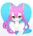  artist_request cat cat_busters furry green_eyes long_hair pink_hair pussy uncensored 
