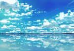  cloud cloudy_sky commentary_request day highres horizon lake no_humans outdoors reflection sakanamodoki scenery sky water_surface 