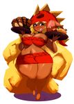  areola big_breasts blonde_hair breasts clothed clothing dark_skin edith_up_(rayman) female food hair insect_wings long_hair not_furry nymph rayman_(series) riendonut solo thick_thighs video_games voluptuous wide_hips wings 