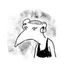  2017 alexkrokus animated anthro biped blinking breasts clothed clothing digital_drawing_(artwork) digital_media_(artwork) ear_piercing eyelashes eyes_closed female greyscale hair leaning leaning_back loop low_res mammal marsupial monochrome open_mouth opossum piercing sharp_teeth shirt short_hair simple_background small_breasts solo tank_top teeth tongue virginia_opossum white_background yawn 