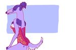  2016 aliasing anthro arm_tuft biped blue_background blush borzoi breasts butt canine clothed clothing corset digital_drawing_(artwork) digital_media_(artwork) dog eyelashes eyes_closed female floppy_ears fluffy fluffy_tail fur hand_on_breast hand_on_leg humanoid_hands lingerie mammal medium_breasts multicolored_fur nina_(passionatefloorromance) outline passionatefloorromance portrait purple_fur purple_nose purple_spots red_clothing side_boob side_view simple_background sitting skimpy slim small_waist smile solo spots spotted_fur three-quarter_portrait two_tone_fur two_tone_tail voluptuous white_background white_fur 