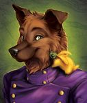  2016 alien ambiguous_gender anthro black_nose brown_fur canine chirr clothed clothing dog duo fur german_shepherd goldendruid isla_aukate male mammal 