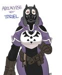  alternate_universe anthro apocalypse_au boss_monster caprine clothing female gas_mask gloves goat hi_res horn kkhoppang long_ears mammal mask robes simple_background tool_belt toriel undertale video_games white_background 