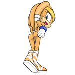  1girl absurdres anus ass clitoris feet filthypaladin from_behind full_body gloves hand_on_own_ass headband leaning_forward looking_back looking_down looking_to_the_side no_humans nude open_mouth orange_hair presenting pussy sandals simple_background smile solo sonic_the_hedgehog spread_pussy standing tail thigh_gap tikal_the_echidna uncensored white_background white_gloves white_sandals 