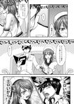  akito_(sub707) comic commentary_request double_bun elbow_gloves gloves greyscale hat kantai_collection monochrome neckerchief sailor_hat school_uniform serafuku sleeves_rolled_up translated urakaze_(kantai_collection) white_hat 