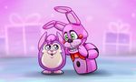  2017 ambiguous_gender andiiiematronic animatronic anthro bonnet_(fnafsl) bow_tie digital_media_(artwork) five_nights_at_freddy&#039;s fur lagomorph machine mammal puppet rabbit robot sister_location tattletail tattletail_(character) tattletail_(species) video_games 