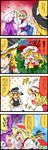  absurdres alice_margatroid blonde_hair comic commentary_request flandre_scarlet hat highres kirisame_marisa multiple_girls noel_(noel-gunso) parasol patchouli_knowledge touhou translated umbrella vampire witch witch_hat 