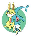  2017 animal_genitalia animal_penis c1-11131 canine chibi_(c1-11131) digital_media_(artwork) duo eeveelution erection feral fur hemipenes hi_res jetta_the_jolteon jolteon male male/male mammal multi_penis nintendo nude penis pok&eacute;mon presenting simple_background spread_legs spreading vaporeon video_games 