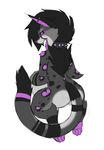  anthro belly big_belly cheetah collar feline female glitch(evir) looking_at_viewer looking_back mammal sharp_teeth solo teeth tongue tongue_out vore voregence 