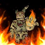  2017 andiiiematronic angry animatronic fire five_nights_at_freddy&#039;s five_nights_at_freddy&#039;s_3 hi_res lagomorph machine mammal rabbit robot simple_background springtrap_(fnaf) video_games 