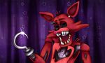  2017 andiiiematronic animatronic canine digital_media_(artwork) eye_patch eyeless eyewear five_nights_at_freddy&#039;s fox foxy_(fnaf) machine mammal robot simple_background video_games 