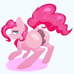  2017 anatomically_correct animal_genitalia animal_pussy anus big_butt blush butt dock equine equine_pussy female feral friendship_is_magic horse looking_at_viewer mammal my_little_pony pinkie_pie_(mlp) pony presenting puffy_anus pussy simple_background solo squishy_kitty_(artist) 