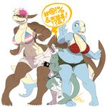  2017 5_fingers anthro bandage big_breasts bikini bra breasts brown_skin butt clothed clothing female ficus fin fish hair invalid_tag marine open_mouth pink_hair profanity reptile scalie shark short_hair signature simple_background surprise swimsuit tomboy underwear 