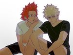  2boys bakugou_katsuki boku_no_hero_academia kirishima_eijirou male_focus multiple_boys sitting 