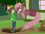  2017 angry annoyed badumsquish building earth equine fan_character female generic_messy_hair_anime_anon halo hole_(disambiguation) horse house human hybrid lump male mammal mud my_little_pony pony shovel star worm worm_pony 