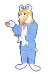 anthro apilsin asgore_dreemurr barefoot beard boss_monster caprine clothed clothing cup facial_hair fangs fully_clothed fur goat hi_res holding_cup horn long_ears male mammal necktie simple_background solo steam suit tea_cup translucent undertale video_games white_fur 