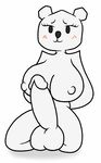  2017 anthro balls bear big_balls big_breasts big_penis blush breasts cartoon_network crossgender dickgirl digital_media_(artwork) erection eyelashes huge_penis humanoid_penis intersex mammal mr.under nipples nude penis simple_background solo teri_(tawog) the_amazing_world_of_gumball 