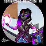  2017 anthro anthrofied black_hair boop clothing crossgender crown cyrus_physhor equine eye_mist female friendship_is_magic hair horn king_sombra_(mlp) mammal my_little_pony overwatch red_eyes sombra_(overwatch) technology unicorn video_games 