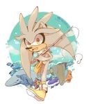  2017 anthro cherrychart clothing fur gloves hedgehog hi_res male mammal silver_the_hedgehog sonic_(series) toony white_fur 
