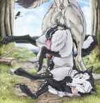  anal anatomically_correct animal_genitalia animal_penis avian being_watched bird canine canine_penis coreytwc_(character) cum cum_in_ass cum_inside cum_on_self cum_while_penetrated detailed_background feral feral_on_feral forest from-nihility hands-free hybernation knotting male male/male mammal orgasm outside penetration penis sex tailshigh tongue tree wolf 