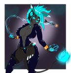  anthro black_fur blue_eyes clothed clothing fan_character fantasy feline ffv final fur leopard mammal mizukithia sarge_buckwheat tongue video_games 