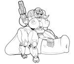  blizzard_entertainment erection female gun hooves horn living_machine machine male nude omnic orisa_(overwatch) overwatch penis ranged_weapon solo video_games weapon 
